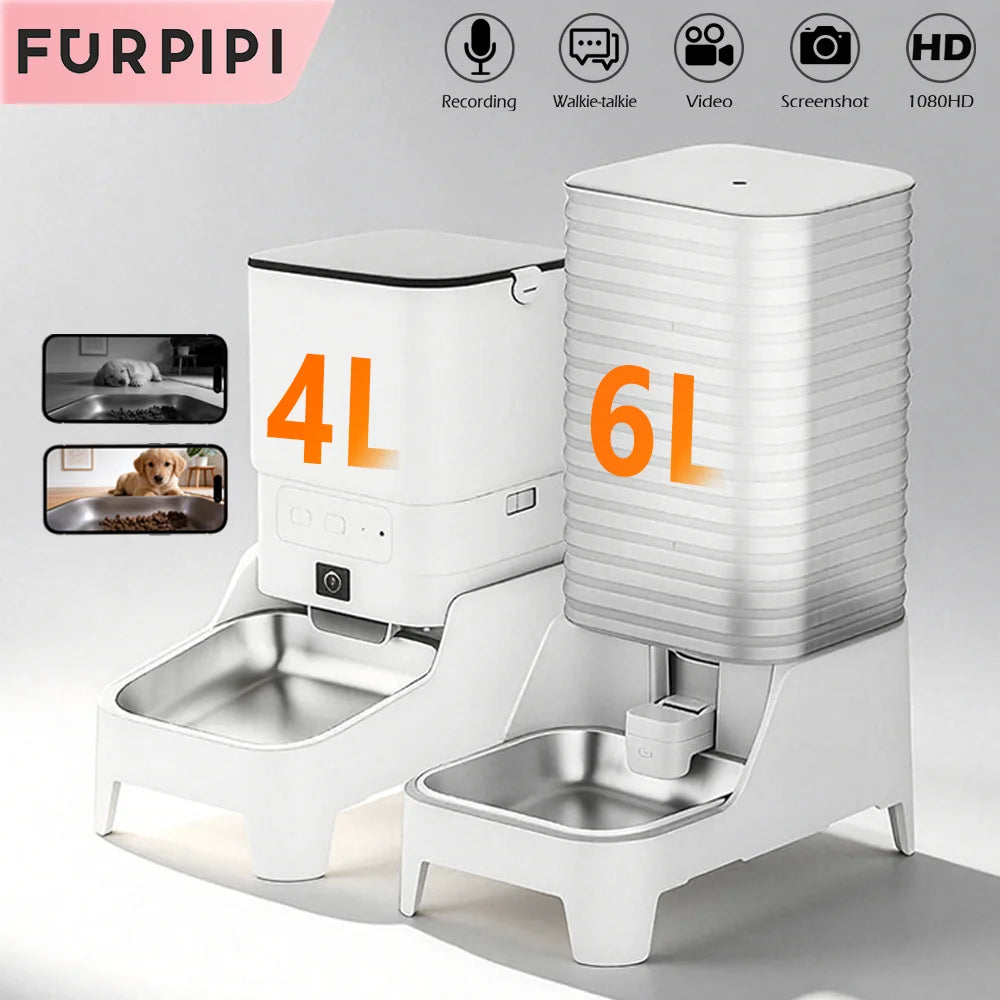Revolutionary Smart Cat Feeder with 15CM Elevated Camera - Tuya App Control for Effortless Feeding and Monitoring