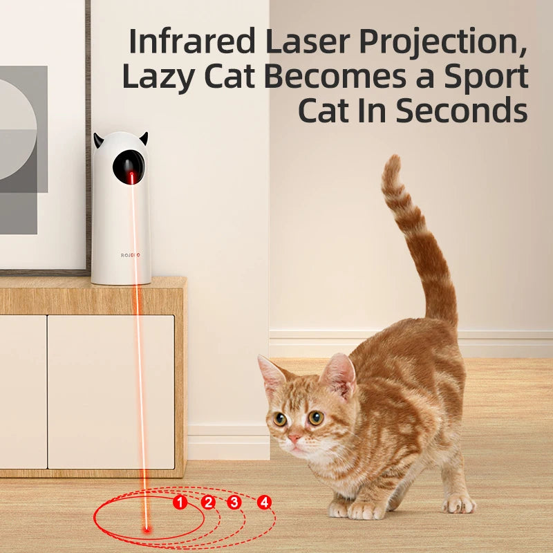 Engaging Automatic Interactive Cat Laser Toy - Smart Teasing LED Pet Accessory for Indoor Fun