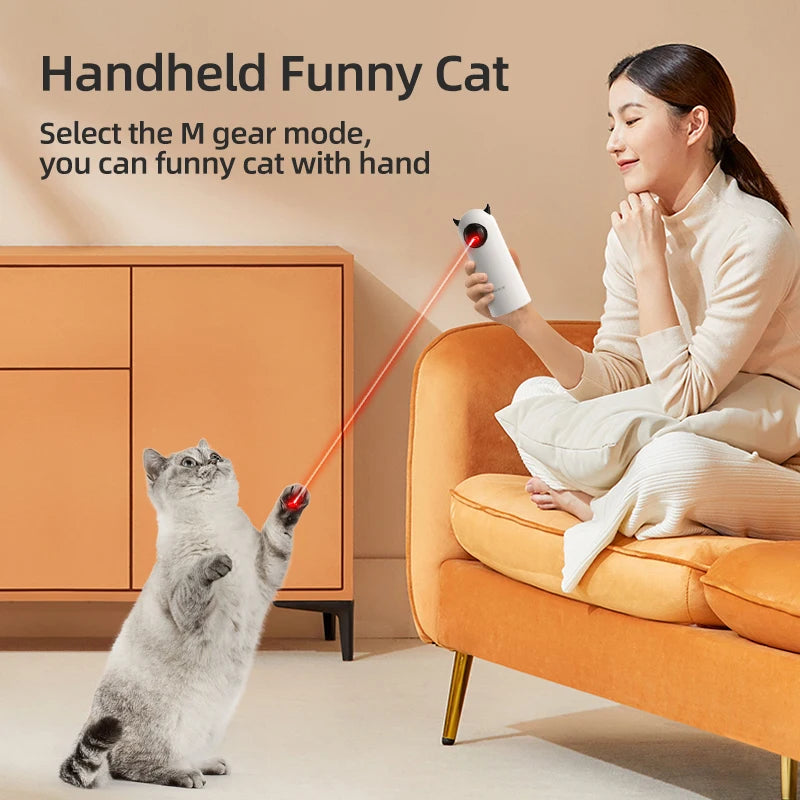 Engaging Automatic Interactive Cat Laser Toy - Smart Teasing LED Pet Accessory for Indoor Fun