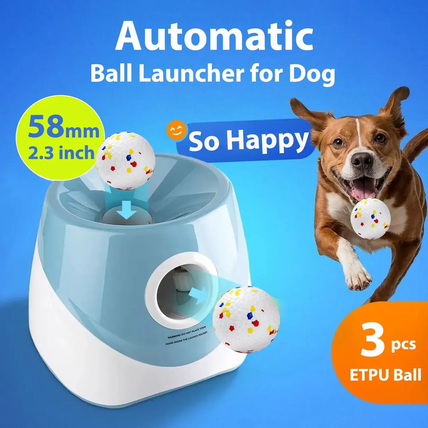 Automatic Dog Tennis Ball Launcher - Interactive Fetch Toy for Endless Fun!