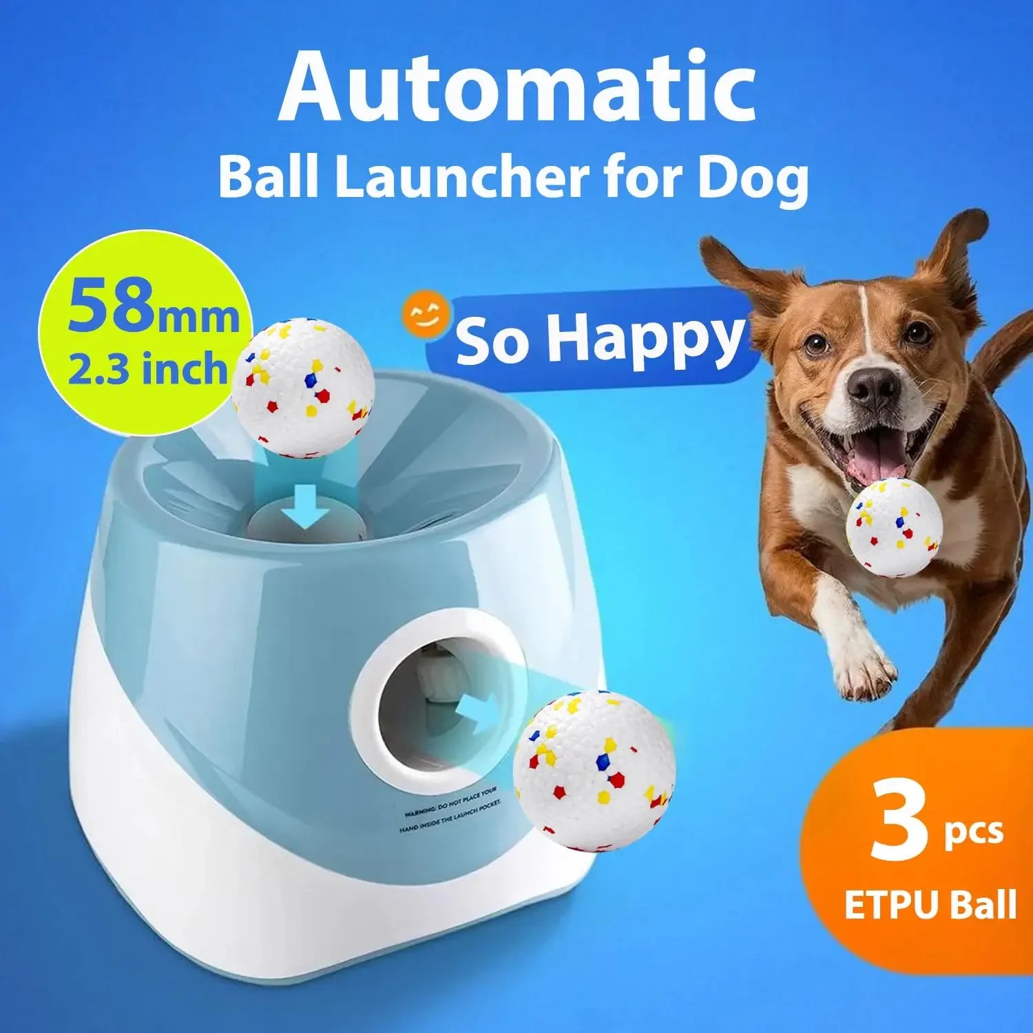 Automatic Dog Tennis Ball Launcher - Interactive Fetch Toy for Endless Fun!