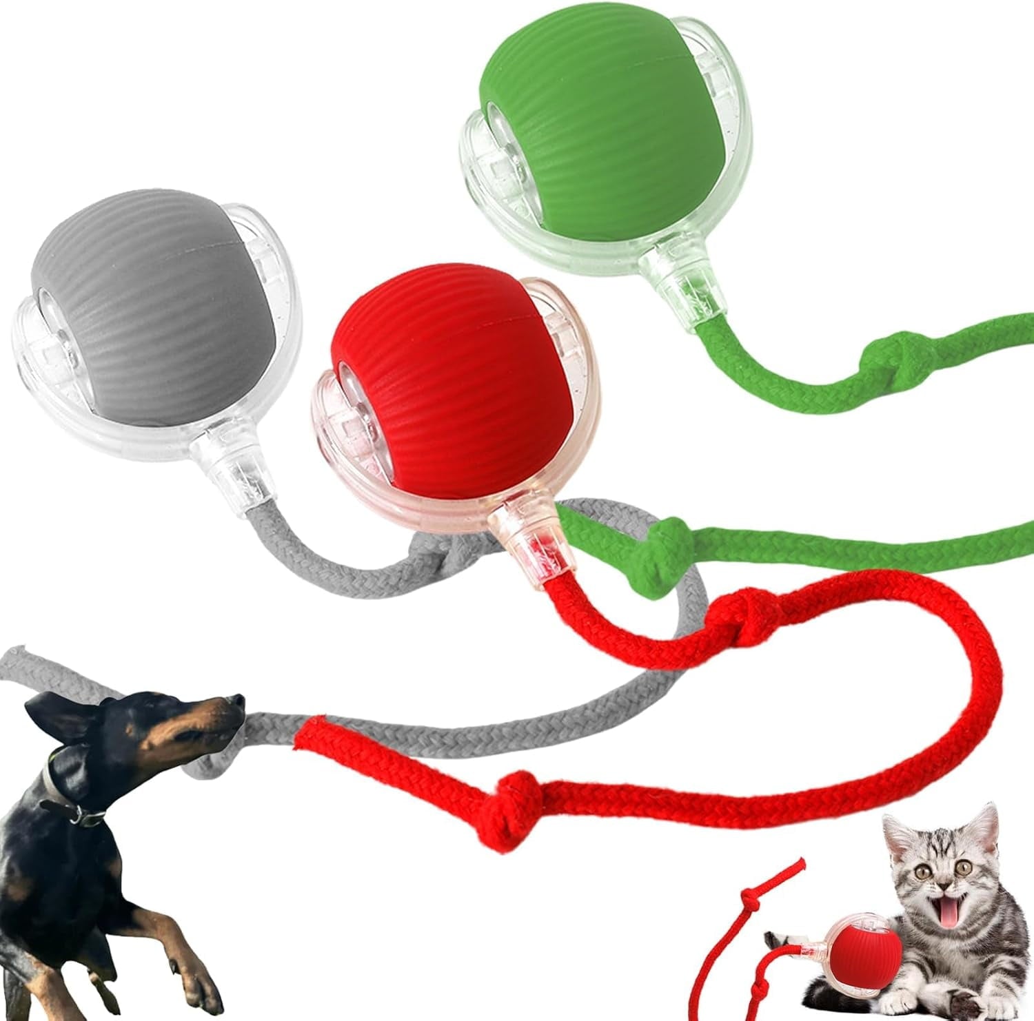 Speedy Tail 2.0: The Ultimate Interactive Rolling Ball Toy for Cats and Small Dogs - Keep Your Pets Engaged and Active!